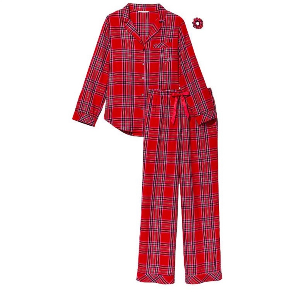 Victoria’s Secret Flannel Long Pajama Set XL NEW-price is form